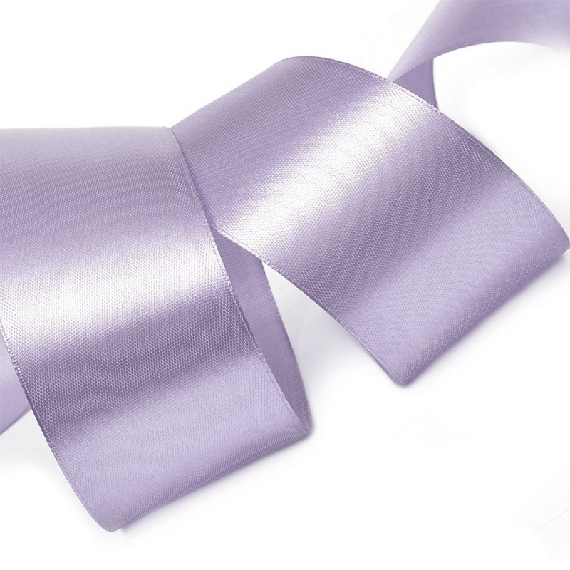 атл св фиолет 21 Атласная лента 5 см (бабина 32,9 метров), светло-сиреневый — изображение 1