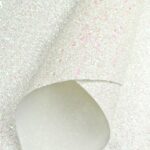 Кожзам с блёстками  пайетками   20*30 см, белый с розовинкой (1 шт)