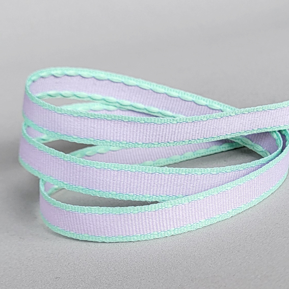 5-202 текстил 1 см Текстильная лента с декоративным стежком, 0,9 см (1 метр) — изображение 1